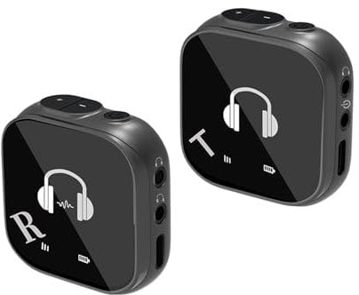 COMETX cuffie monitor in orecchio 5.8G Wireless In Ear Monitor System Wireless IEM System con trasmettitore Ricevitore Pag Automatico Professionale In Ear Monitor per Computer Telefono Scheda Audio