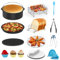 Heißluftfritteuse Zubehör 12-teiliges Set Airfryer xxl Zubehör, heissluft fritteuse zubehör passt für COSORI Philips Innsky Tower Princess Ninjia Tefal 5,5L 6,2L air fryer