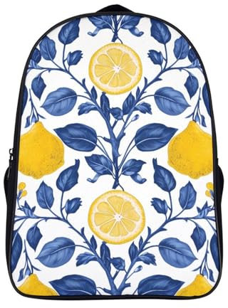 FPAKAKIIE Lemon Tree 3D Rucksack Set Kinder Kinder Große Buchtaschen Kinder Schulranzen Zurück Zur Schule Geschenke Schultasche 40x28x16cm