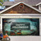 Hixingo Garagentor Banner Tür Banner, Happy Halloween Banner Poster Party Banner Hintergrund Türdeko Haustür Halloween Outdoor Deko für Veranda Wand (Toter Baum-Kürbis,480x210cm)