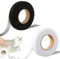 2 PCS 2 Rotoli Nastro Termoadesivo, 64metri Orlo Svelto Termoadesivo Forte (Nero e Bianco), Nastro Biadesivo per Orli, Adesivo di Tessuto Fusibile per Abbigliamento e Decorazioni