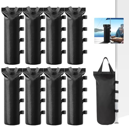 Gazebo Weights, Pack of 8 Sandbags for Weighting, Sandbag Weighted 800D Oxford Fabric, Gazebo Weights 50 x 20 cm for Gazebo, Garden, Beach Tent, Parasols
