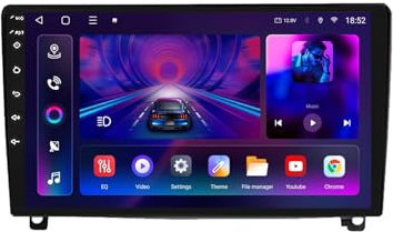 Android 13 2 DIN Radio 9 Reproductor Multimedia para Peugeot 407 1 2004-2011 Pantalla táctil Estéreo con Cámara Trasera Navegación GPS Mandos Volante FM WiFi Bluetooth(X21 12+256G)