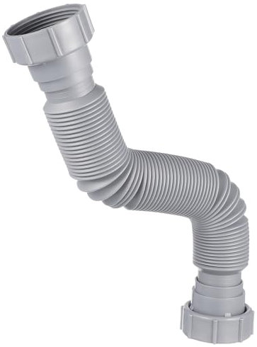 SHINEOFI Tuyau De Drainage Évier Flexible Et Ajustable Tuyau De Raccordement Anti-odeur Siphon Extensible Pour Évier De Cuisine Avec Connexion Double Tête