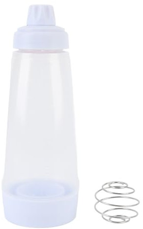 Batter Mixer and Dispenser Pancake Batter Mixer Dispenser Bottle with Mix Ball Wire Silicone Whisk Squeeze Kitchen Shaker Baking Tool 1000ML for Cupcakes Muffins Crepes