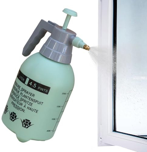 Pulverizador A Presión Manual - Botella de spray de 2 litros para Detailing automático, bomba rociadora con manómetro, boquilla de repuesto ajustable | Pulverizador de mano con extensible para