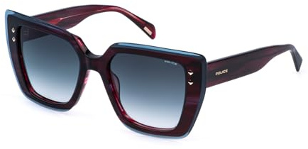 Police Sunglasses SPLR98 0P60 VIOLA/ROSSO STRIATO LUCIDO 54/19/140 Woman