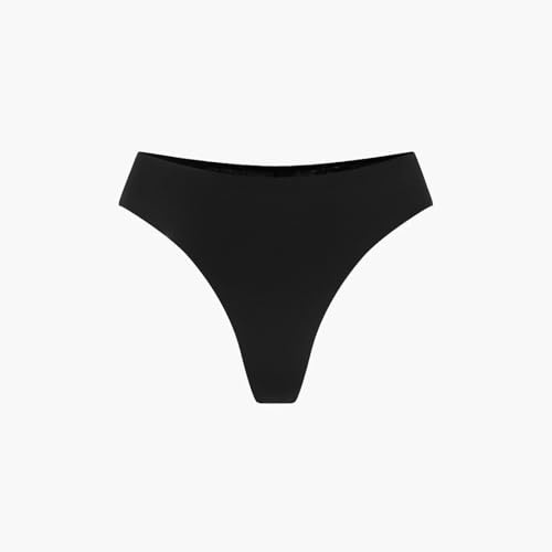CFab Tanga Damen 3er Pack mit Spitze nahtlos und elastischem Bund | Unterwäsche Set mit reduziertem Schnitt weichem Stretch und geringer Gesäßbedeckung für Alltag Reisen Freizeit und enge Looks