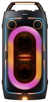 Samsung Sound Tower MX-ST40F/ZG Bluetooth Lautsprecher, Große Partybox & Musikbox mit Akku, 12 h Akkulaufzeit, 160 W, IPX4 wassergeschützt, Karaoke & Bass Booster, Tragbare Soundbox mit LED-Effekten
