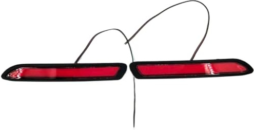 2x rote LED-Rückstrahler für die hintere Stoßstange, Rückleuchten zum Fahren und Bremsen