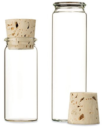 Tuuters 100x Reagenzgläschen mit Natur-Korken, Hochwertige Rollrandgläser für Gastgeschenke (100 x Ø 30mm)