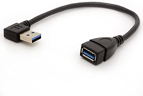 USB 3.0 Extension Cable Right Angle 90 Degree Adapter Type A Male To Female High Speed Connection, Super fast 5Gbps Data Transfer Sync lead (RIGHT)