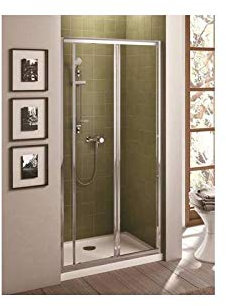 Ideal Standard - Porte coulissante pour Cabine de Douche, Collection Connect - 125 cm, Chrome Poli/Plaque trasparente, en Stock
