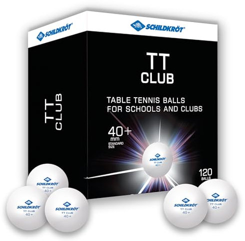 Schildkröt Tischtennisball TT-Club, Trainingsball in Poly 40+ Qualität, 120 Stk. im Großkarton, weiß, 608532