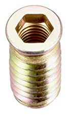 sourcing map Entraînement à Douille Hexagonale Insertion Filetée Interface E-écrou M8 x 30mm Meubles en Bois 50Pcs