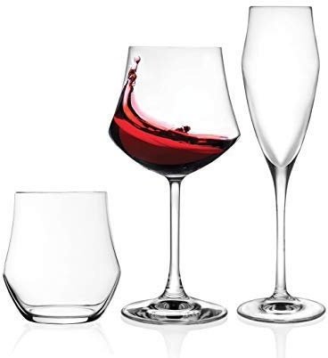 Ego Rcr Set Vetro, 18 Bicchieri, 18 Calice Vino 18 Calice Spumante, 54 Pezzi Made in Italy