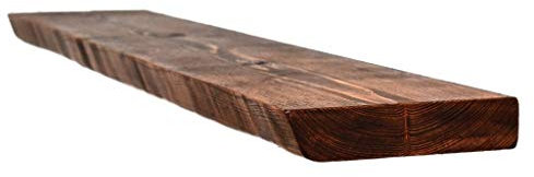 Chill House Waney/Live Edge Rustikal Wandregal 22x4.4cm, Teak, 100cm