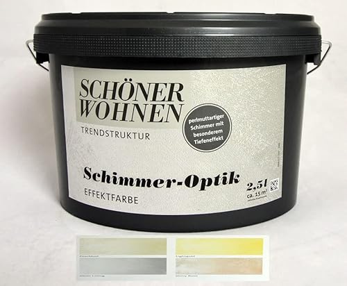 Schimmer-Optik Effektfarbe Pearldust 2,5 l incl. Kreativzusatz Schöner Wohnen