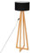 Atmosphera - Lampadaire Molu - bois et noir H140 cm
