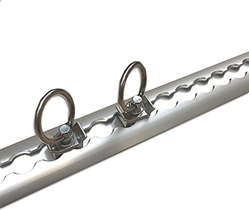 Trupa Binario aereo in alluminio, 2 m, semicircolare 2000 mm + 2 raccordi con anello