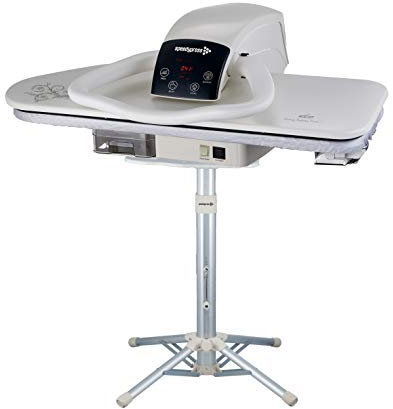 Speedypress Prensa de planchado a vapor 81HD-color blanco, resistente, profesional, 81 cm, con soporte