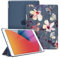 FINTIE Custodia per iPad 9a / 8a / 7a Generazione (2021 2020 2019) 10.2 Pollici - Sottile Leggero Semi-Trasparente Cover Case con Auto Sveglia/Sonno Funzione, Blooming Hibiscus