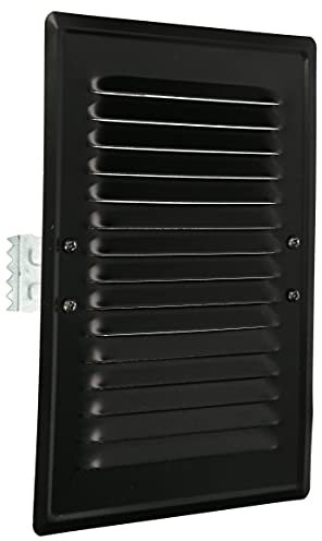 KOTARBAU® Grille d'aération x mm en métal avec moustiquaire couleur (165 x 230 mm, noir)