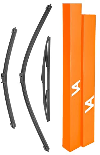 VA Wiper Blade Set for Ford Focus Mk2 (2006-2012) - UK RHD - Front Windscreen (26, 17 inch) & Rear Window (14 inch) Replacements, All-Weather