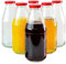 gouveo 6er Set Saftflasche 500 ml mit Schraubdeckel rot - Runde Glasflasche 0,5 l mit TO43 Verschluss - Leere Flasche zum Befüllen für Küche und Haushalt (SF500R)