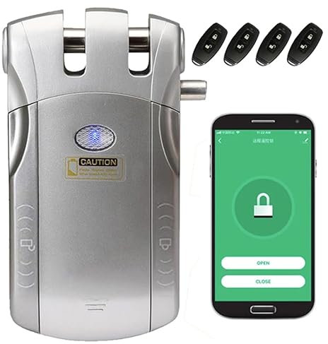 Wafu Droquimur | Cerradura invisible inteligente de seguridad WIFI con APP y mandos | Para todas las puertas | Antirrobos y Anti Okupas controlable desde el telefono | iOS y Android