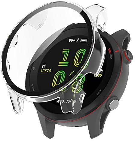 Tyogeephy Coque Compatible avec Garmin Forerunner 255 Protecteur d'écran Mou TPU Résistant aux rayures Full Cover pour Forerunner 255 Smartwatch Accessoires