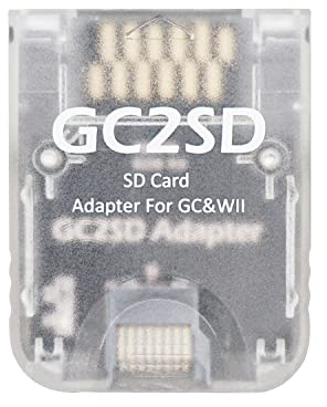 AreMe GC2SD Micro SD Card Adapter TF Card Reader for Gamecube Wii Console (Transparent)