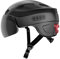 Verbesserter 1080P HD integrierter Aufnahmekamera-Helm mit Bluetooth-Anruf, intelligenter automatischer Induktionswarnleuchte, abnehmbarem Magnetvisier, Blinker-Rücklicht (Schwarz)