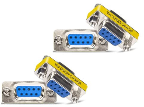 MEIRIYFA DB9 Gender Changer D-SUB 9 Pin RS-232 Buchse auf Buchse Stecker Serielle Port Kabel Koppler Adapter - 4Pcs
