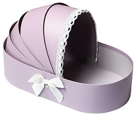 Amagogo Blumenstrauß-Verpackungs-Geschenkbox-Arrangement-Korb, Wiegen-Blumen-Verpackungsboxen für Geburtstags-Hochzeits-Heimdekoration, Veilchen
