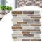YARDIN Fliesenaufkleber Selbstklebende Fliesen Klebefliesen, 10 Blätter 3D Wandpaneele Fliesensticker Marmor Mosaik Design für Spritzschutz Küche und Bad Deko - 30 × 30 cm, Braun Grau