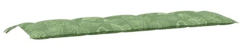 vidaXL Gartenbankauflage, Bankauflage Sitzkissen Outdoor, Polsterauflage Auflage für Gartenbank, Bankpolster Bankkissen, Blattmuster 180x50x7cm Oxford-Gewebe