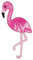 Flamingo Vogel Pink Aufnäher zum aufbügeln oder aufnähen Bügelbild Aufbügler für Kleidung gestickter Bügelpatch Applikation Patch Größe 5,3 x 10,1 cm
