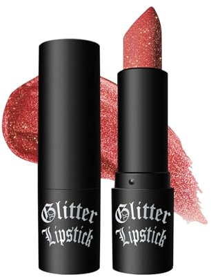 Glitzer-Lippenstift, langlebig, wasserfest, glitzernd, schimmernd, metallischer Glitzer-Lipgloss, Diamant-glänzender roter Lippenstift, Glimmer-Glow-Lipgloss für Frauen-Lippen-Make-up