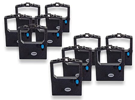 vhbw 10x Farbband Schriftband kompatibel mit OKI P 600/3 Elite Nadeldrucker, Bondrucker - Schwarz