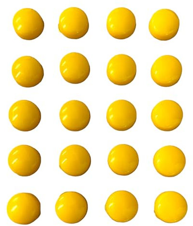 20 x Screw Cover Caps for No 6-8 Gauge Screws, Firm Clip-On Type (Yellow)