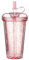 Hintyne Gobelets à Paillettes à Double Paroi Avec Couvercle Et Paille Tasse Isolée Sûre De 420 Ml/14,2 Oz Avec Paille Tasses à Paillettes étanches Tasse à Eau Portable Avec Paille Et Couvercle
