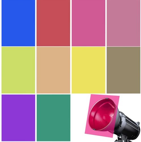 10 Farben Farbfolien Gel Filter Film Transparente Farben Professionel Farbige Farbkorrektur Fenster Folie Lampen für Foto grafie Studio Strobe Blitz LED Licht Kamera Bühnen Party schmücken DIY