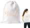 DAWRIS Turnbeutel JGA, Leinwand Turnbeutel Damen Beutel Braut JGA Mit Kordelzug Rucksack Braut Rucksack JGA Brautbeutel Team Braut Junggesellenabschied Party Frauen Beutel Turnbeutel Rucksack Weiß