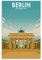 Vintage Travel Brandenburger Tor Berlin Deutschland Poster 20 x 30 cm
