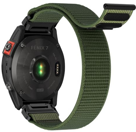 Garmin Armband 22mm Nylon Klettband für Fenix 7/5/5 Plus/6/6 Pro/7Pro/8 47mm, Epix 2, Instinct/Instinct 2 Solar, Forerunner 935/945/955/745, Approach S60/S62 - Quickfit