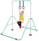 Triclicks Gymnastikstange Kinder mit Turnringen, Kinder Turnreck Faltende Reckanlage Horizontale Trainingsgeräte Training Bar Indoor, Turnstange Outdoor für Kinder Home Gym (Grün)