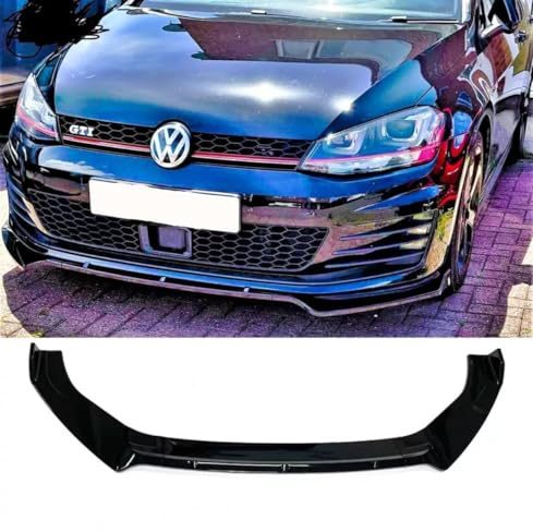 For Auto Perfectionists UK Front Spoiler Lip Compatible With VW Golf MK7 MK7.5 R GTD GTI TSI TDI 2013-2020 ABS Carbon Fibre
