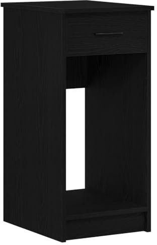 vidaXL Computerschrank mit Schublade Schwarz 35x45x77 cm, PC-Schrank, CPU-Ständer, PC-Ständer, Büroschrank, CPU-Halter, Computer-Tower-Ständer