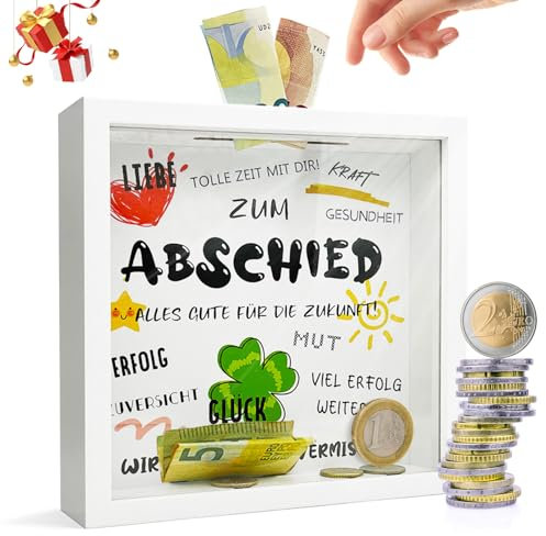 Abschiedsgeschenk Kollegen Abschied Kollegin Jobwechsel - Geschenke für Kollegen Sparbüchsen Office Lustige Dankeschön Geschenke Chefin Chef Glückskekse Geldgeschenke Verpackung Büro Deko